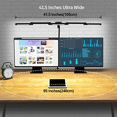 Black EPABINA LED Desk Lamp with Clamp, 41.5-Inch Adjustable Architect Light
