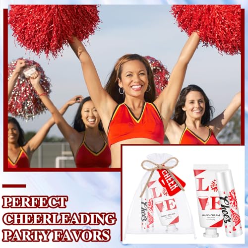 Red Cheerleading Lip Balm & Hand Cream Set - Team Gifts & Party Favors