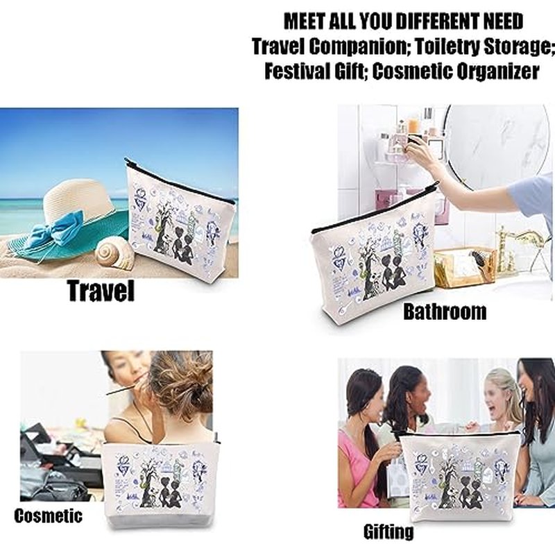 JYTAPP Horror Movie Bride Inspired Cosmetic Bag Halloween Makeup Case For Horror Movie Lover Bride Merchandise Bride Wedding Gift