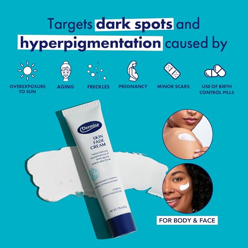 Dermisa Skin Fade Cream with Vitamin C & Licorice - Dark Spot Corrector 1.78 Oz Pack of 3