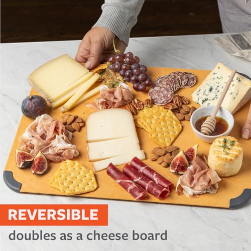Full Circle 3-Piece Better-Than-Wood Cutting Board Set with Holder - Dishwasher Safe