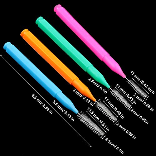 Dental Interdental Brush Toothpicks Pack of 300 - Bright Colors, Multiple Sizes