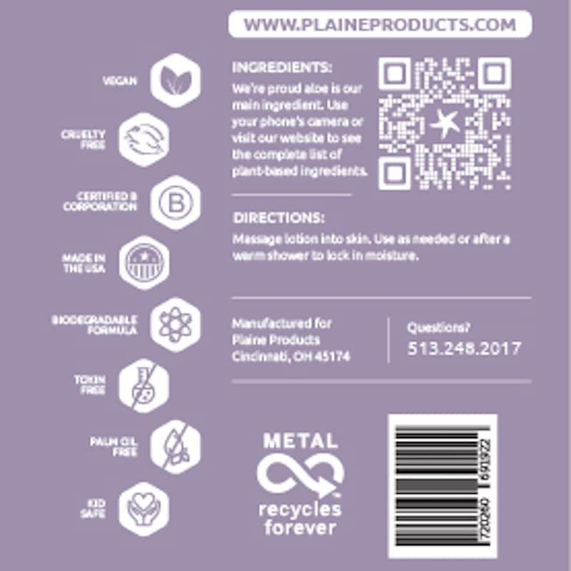 Eco-Friendly Body Lotion with Pump - Citrus Lavender, 16 oz Refillable Aluminum Bottle