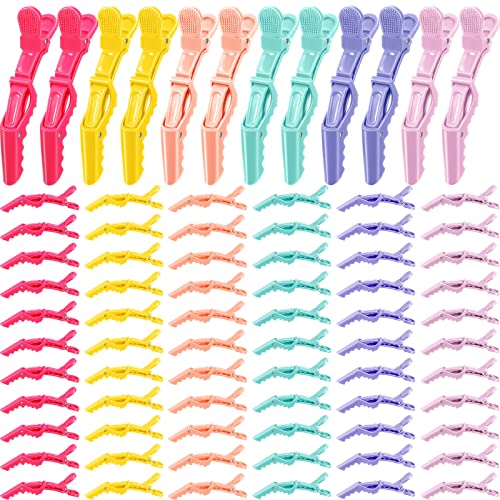 Alligator Hair Clips Set - 100 Colorful Sectioning Hairpins for Styling & Hairdressing