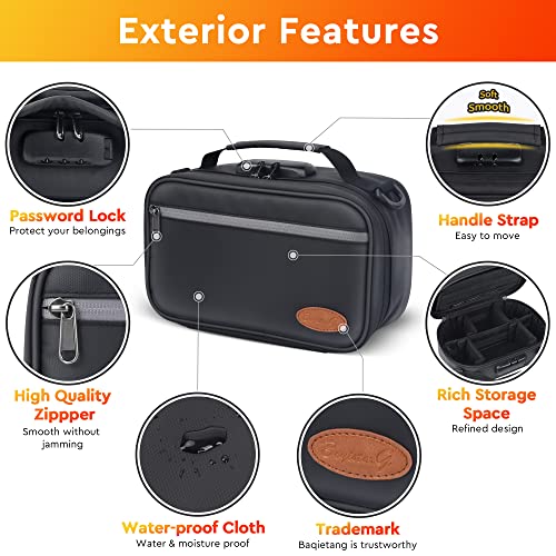 8-Piece Travel Storage Case with Combination Lock and Accessories
