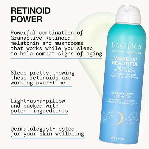 Wake Up Beautiful Body Lotion & Serum Set - 5 Fl Oz Each - Overnight Hydrating Duo with Retinoid & Melatonin - Vegan & Cruelty-Free - Variation of THIS listing
