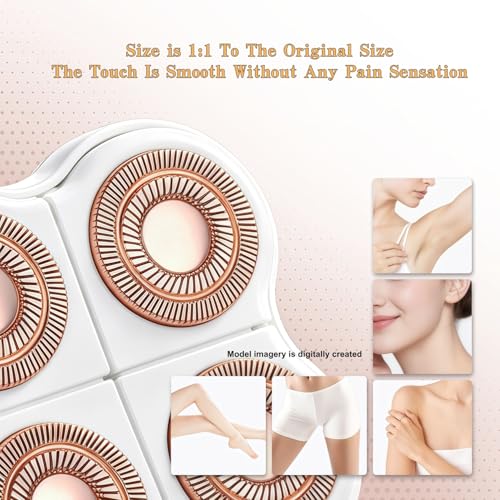 AIJALY White 2 Pack Women Legs Remover Replacement Heads for Flawless Legs Shaver