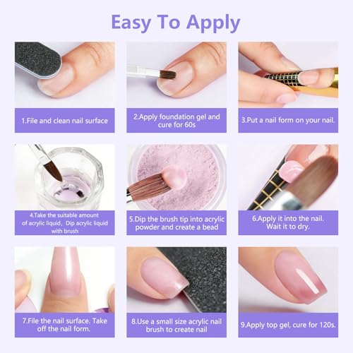 Pink Nail Art Practice Kit with Hand, Glitter, Tips & Storage Bag - Beginners