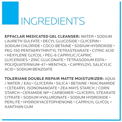 Effaclar Medicated Acne Face Wash with Salicylic Acid - 2.95 Fl Oz Pack of 2