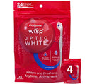 Colgate Optic White Wisp Disposable Mini Toothbrush Cool Mint Pack of 24 (4 Sets)
