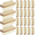 24 Pack Wooden Two-Sided Nail Brush for Deep Cleaning - Fingernails & Feet