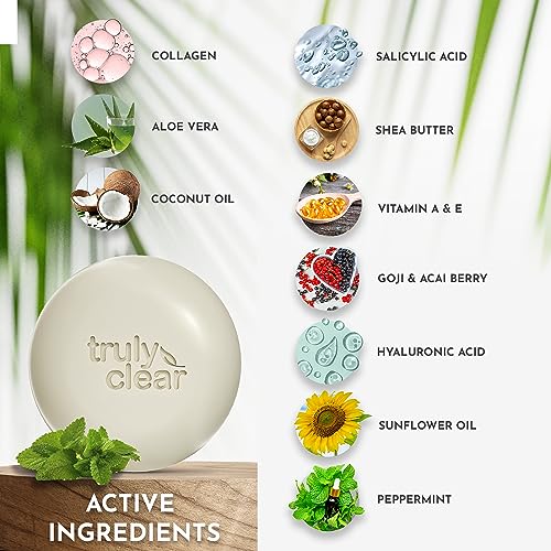 Truly Clear Plant-Based Acne Treatment Bar with Salicylic Acid & Hyaluronic Acid - Variation 1
