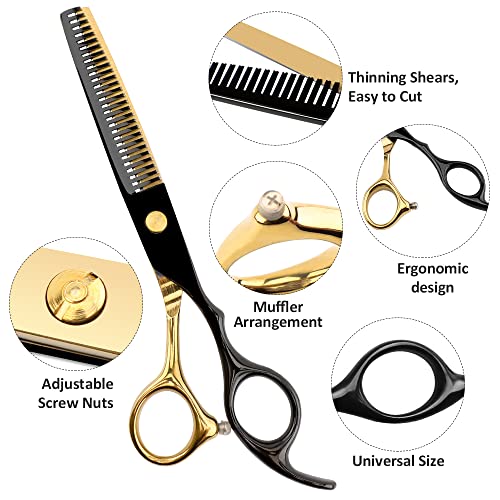 6.7 Inch Professional Hair Cutting Scissors Set with Sharp Japan Steel Blades