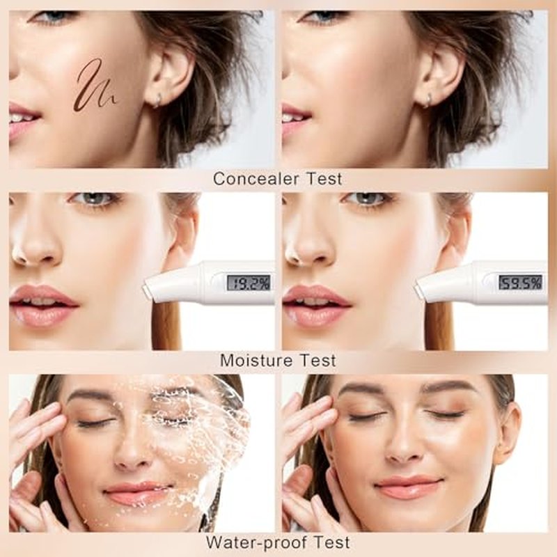 Air Cushion CC Cream Mushroom Head Foundation, Moisturizing BB Cream Concealer, Long-Lasting & Waterproof Makeup Base Primer, Even Skin Tone for All Skin Types (Natural)