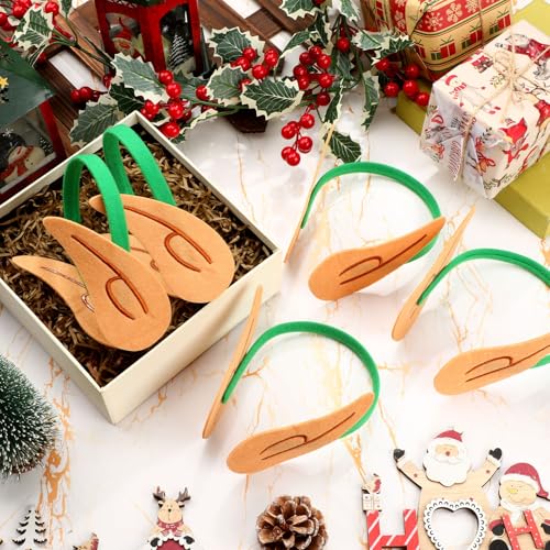 12 Pack Elf Ears Headbands Christmas Elf Cosplay Party Accessories Christmas Elf Ear Headwear Costume Supplies(Green)