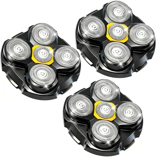 3 Pack Replacement Heads for MicroTouch Titanium Shaver Black - Wet & Dry Compatible