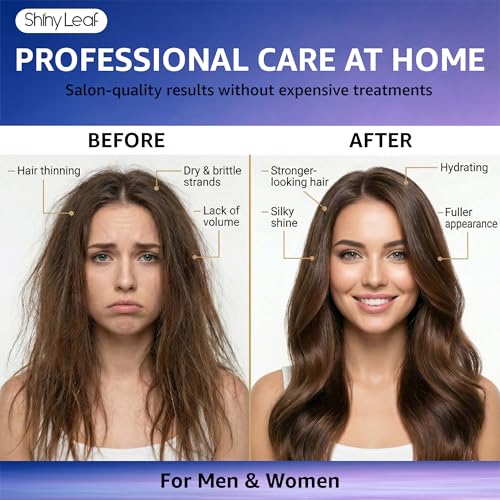 Shiny Leaf Peptide Shampoo for Thinning Hair 16 Fl Oz Pack of 2