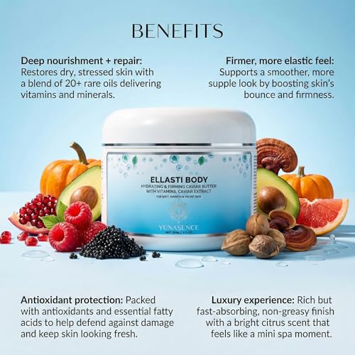 Hydrating Firming Caviar Body Butter Cream with Vitamin E & Green Tea – 9.5oz