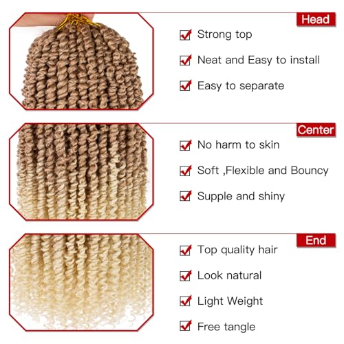 Pre-Twisted Passion Twist Hair Extensions 22 Inch 8 Packs Natural Black - Pack of 8