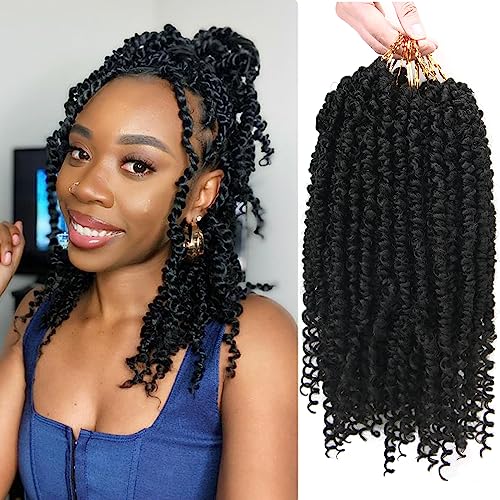 14 Inch Passion Twist Crochet Hair - Short Bohemian Wave 8 Pack - 1B# Variation