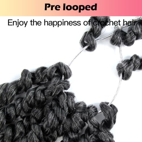 10 Inch Passion Twist Crochet Hair - Pre-twisted Salt and Pepper Set, 8 Packs, Short Braid Style with Variation of THIS listing