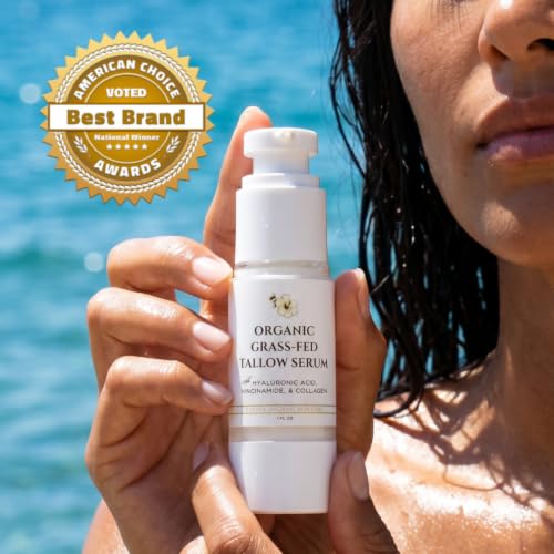 Grass-Fed Beef Tallow Face Serum with Hyaluronic Acid & Jojoba Oil - 1oz