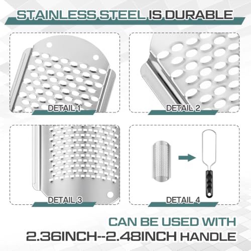20 Pack Silver Foot File Replacement Blades Callus Remover Pedicure Rasp - Detachable Stainless Steel Scrubber for Hard Skin