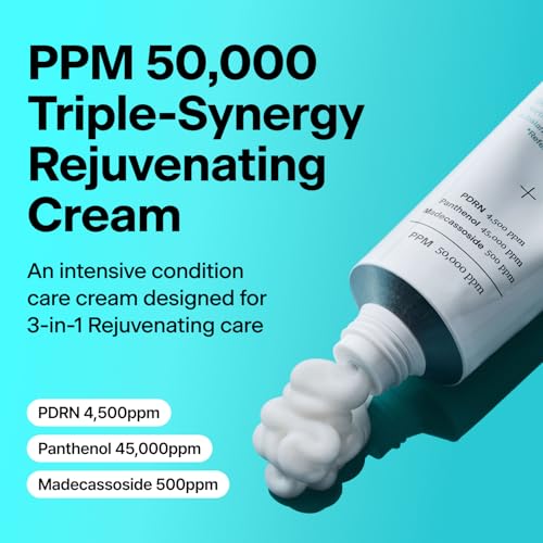 Rejuvenating Cream with PDRN 4500ppm, Panthenol 45000ppm & Madecassoside - 1.76 oz - THOME, Rejuvenating