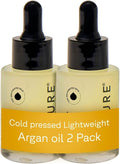 Argan Oil Set - 2 x 1 Fl oz Vegan Cold Pressed Moisturizer for Skin & Hair