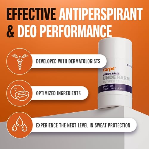 Carpe Clinical Strength Fresh Linen Deodorant Stick 2oz - Antiperspirant for Men & Women