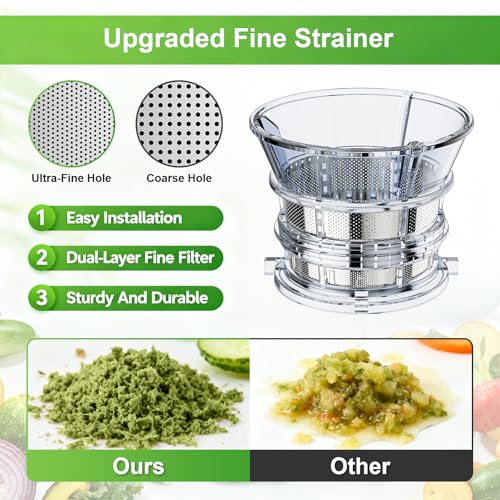Masticating Juicer Attachment for KitchenAid - Transparent Blue - Cold Press Juicer