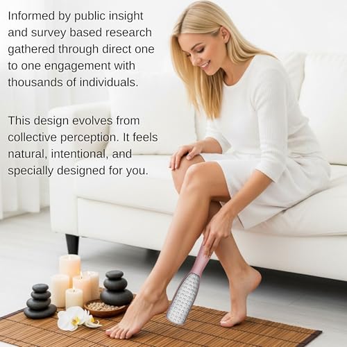 Professional Foot File & Callus Remover 2-in-1 Set ? 9.6" Foot Rasp with 6.7" Nail File Included?Elegant Rose Gold?Dual-Sided, Durable & Hygienic Pedicure Tool for Smooth, Soft Feet?Wet & Dry Use