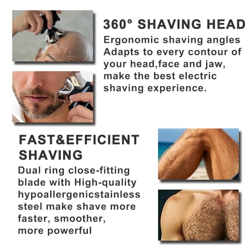 TRAH Shaver PRO 4 Head Replacement Blades 2 Pack for Bald Men Electric Razors