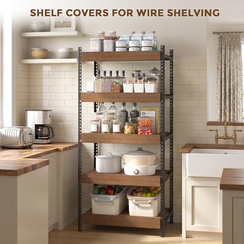 24-Inch Bamboo Wire Shelf Cover for Wire Shelving - MapleGrace Variation 5