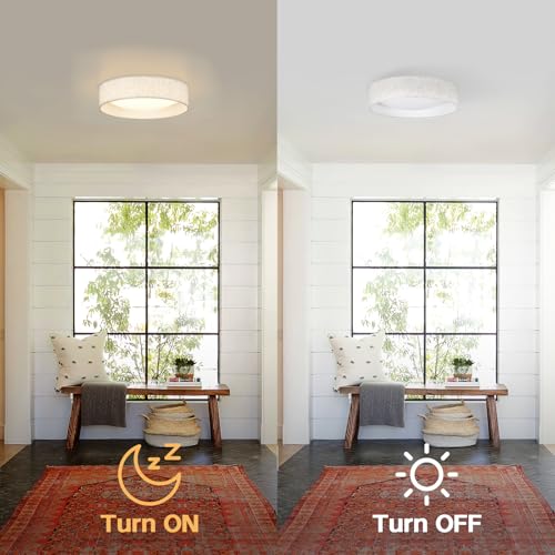 LED Ceiling Light Fixture 13 Inch Set of 2 - Dimmable Modern Flush Mount Low Profile