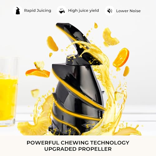 Black Juicer Machine with 5.3-Inch Wide Feed Chute - Whole Fruits & Vegetables