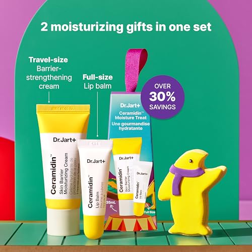 Dr.Jart+ Ceramidin Moisture Set – Barrier Cream + Lip Balm Ornament Gift, Travel Size