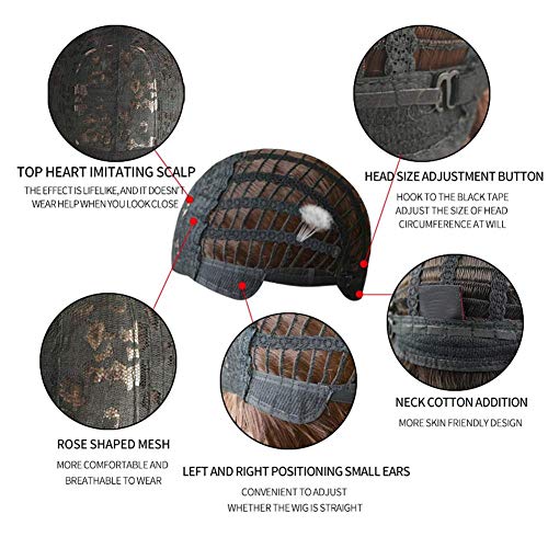 12 Inch Black Short Bob Wig with Bangs - Straight Synthetic Hair for Women