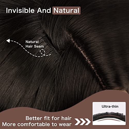 Ombre Blonde Clip-In Hair Extensions - 20 Inch Long Wavy Curly 6PCS Natural Hairpieces