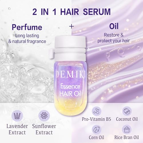 DEMIKI Frizz Control Hair Oil Capsules - Coconut & Lavender, Purple Variation