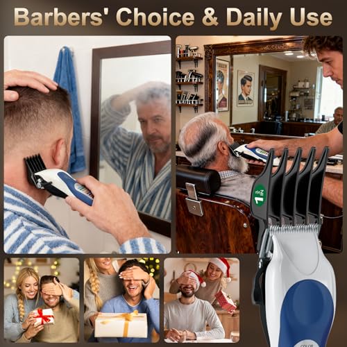 Clipper Guards Set, 4 Pack 1.25", 1.5", 1.75", 2" Compatible with Most Wahl Clippers, Black Replacement Guides