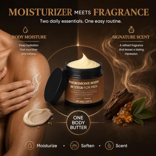 Derperzi Pheromone Body Butter for Men - Long-Lasting Fragrance & Deep Hydration (2 Pack)