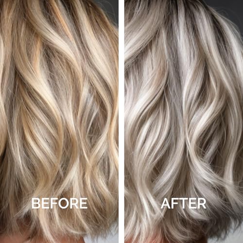 Purple Toning Shampoo for Blonde, Gray & Silver Hair - Neutralizes Brassiness, Hydrates, Sulfate & Paraben-Free, 8 oz