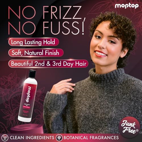 MopTop Salon Anti Frizz Curl Defining Gel 8oz for Wavy & Curly Hair – Medium Hold