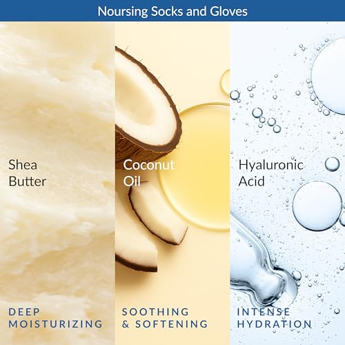 Epielle Hand & Foot Masks Set - Moisturizing Gloves & Socks for Dry Skin, Self-Care Gifts