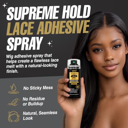 Lace Bond Spray - Extreme Hold Adhesive for Wigs, Hairpieces, 3 Pack
