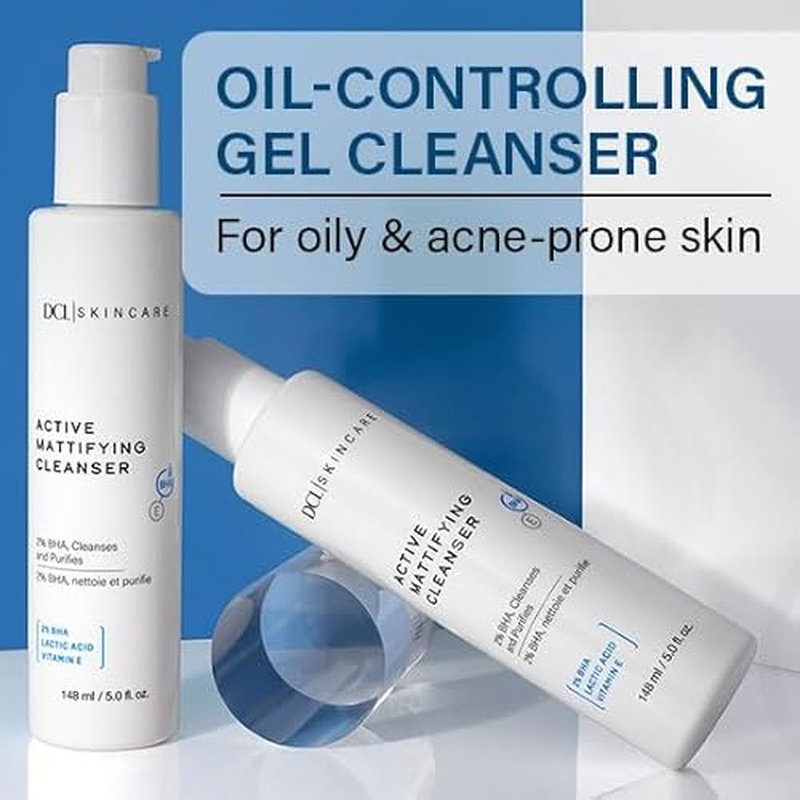 DCL Skincare Active Mattifying Cleanser with 2% Salicylic Acid, 5.0 Fl oz