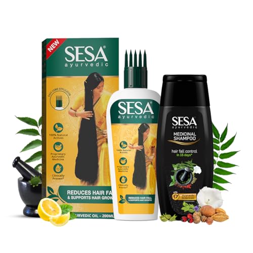 Ayurvedic Hair Care Kit for Hair Fall Control & Growth - 200ml Oil & Shampoo Set