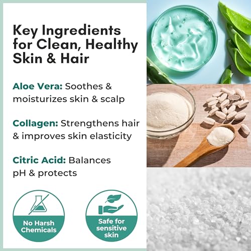 8.5 Fl Oz Rinse-Free Aloe Collagen Body Wash Foam Pack of 3