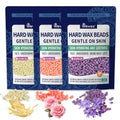 3-Pack Hard Wax Beads for Hair Removal - Coarse & Sensitive Skin, Multi-Color